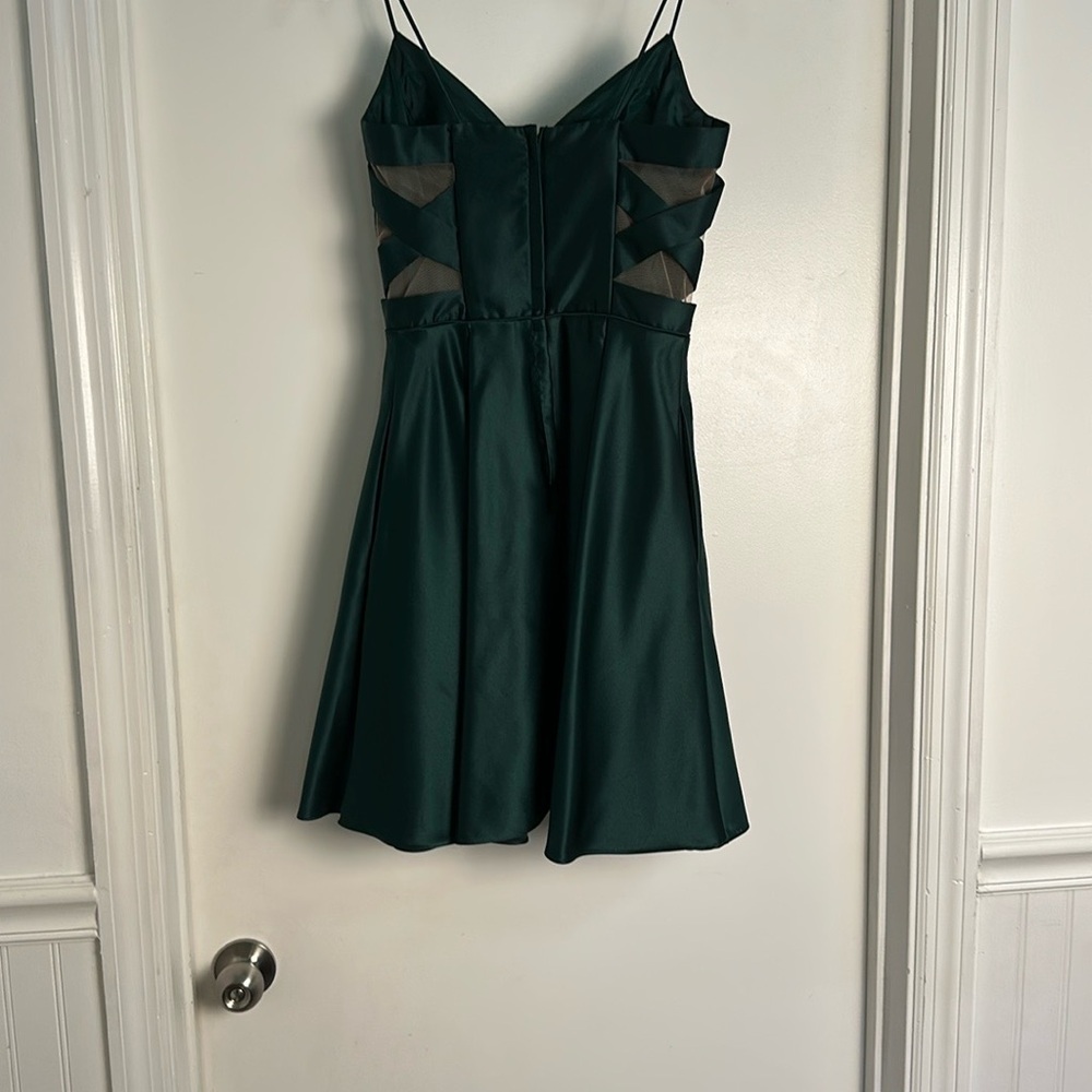 DJ-Jaz Green Satin Dress